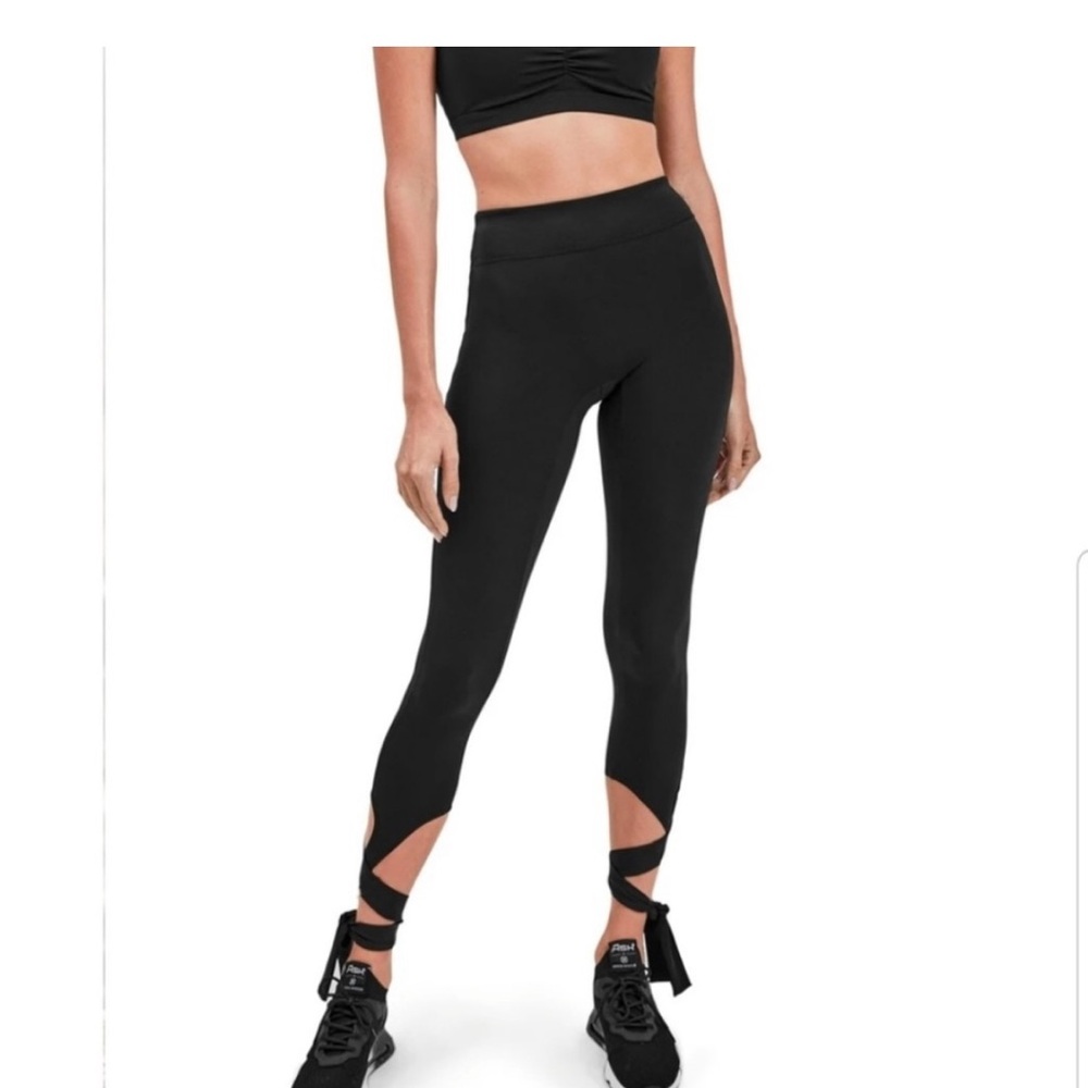 DEVON WINDSOR Women’s Sophia Bow Tie Hem Barre Athletic Leggings-S-#0016 - Picture 8 of 9